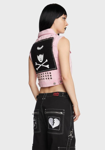 Stay Strange Denim Vest