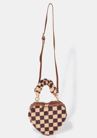 Mocha Wild One Fuzzy Handbag