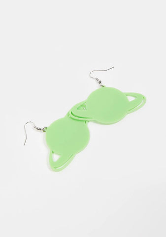 Ruling Saturn Drop Earrings