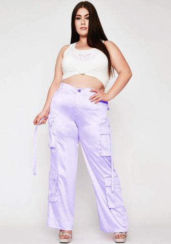 Lavender Totally Candy Crushed Cargo Pants