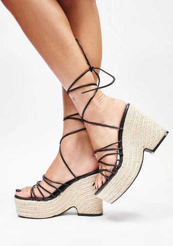 Midnight Life's A Beach Platform Wedges