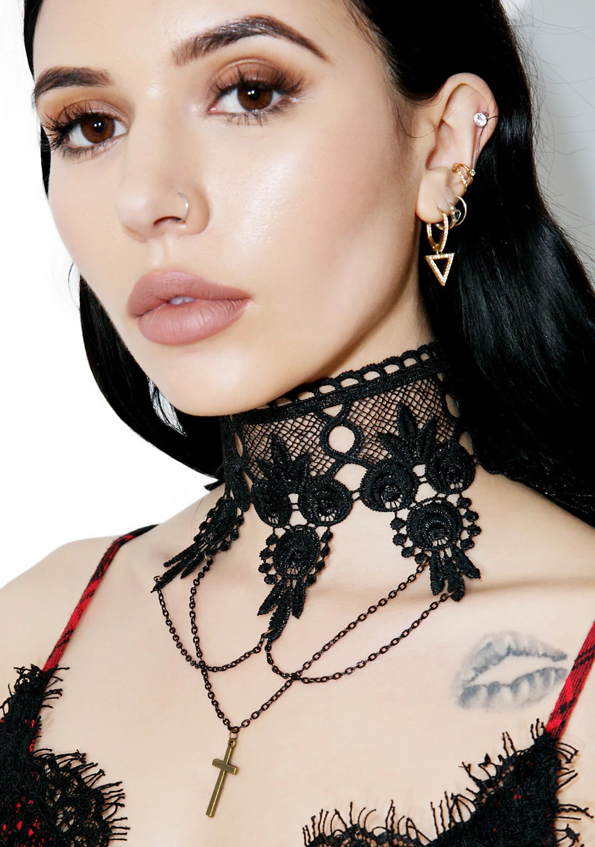 Cross Yr Heart Lace Choker