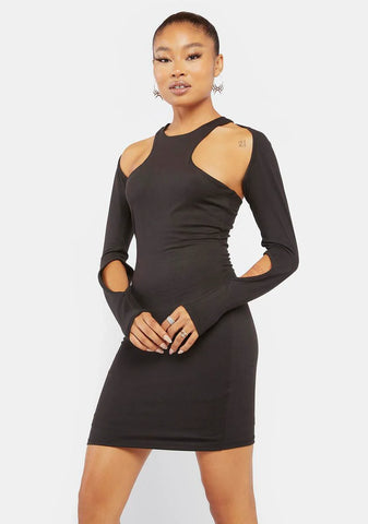 Noir Get In Charge Mini Dress