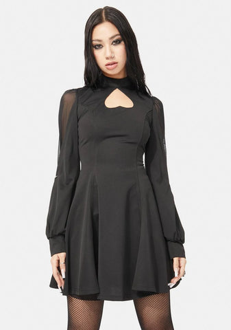 Transparent Sleeve Mini Dress