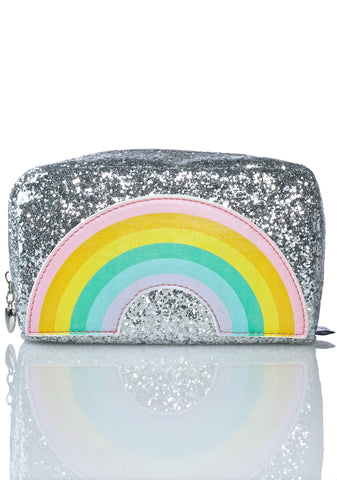 Rainbow Glitter Cosmetic Bag