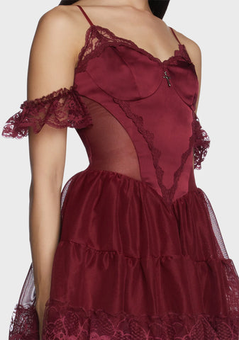 Off The Shoulder Ruffled Dress