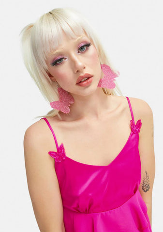 Sparkle And Shine Glitter Butterfly Earrings