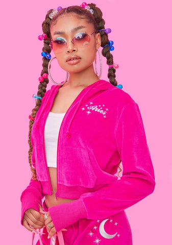 Top Of My Game Velour Jogger Jacket