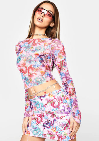Dragon Dreams Mesh Top