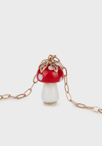 Trip You Out Mushroom Necklace