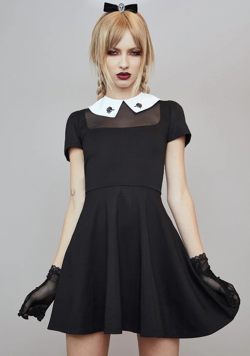 Haunting Hallways Flared Mini Dress