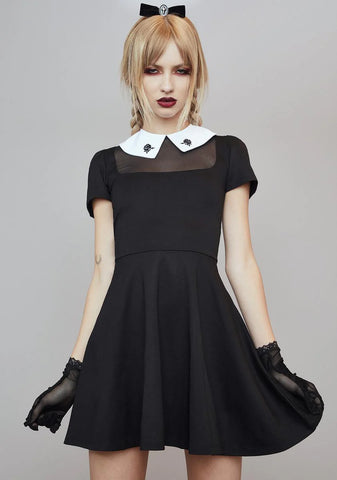 Haunting Hallways Flared Mini Dress