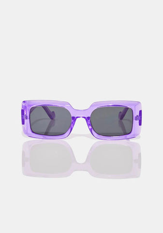 Grape Keep Up With Me Oversized Sunglasses