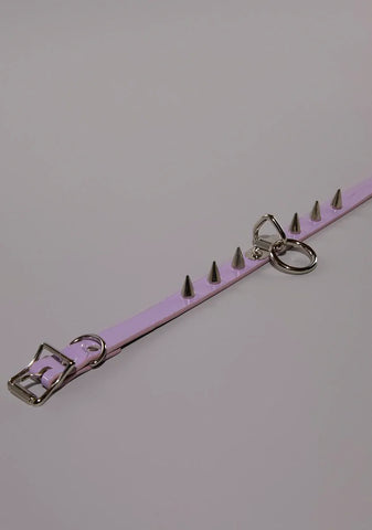 Purple Spiked O-Ring Choker