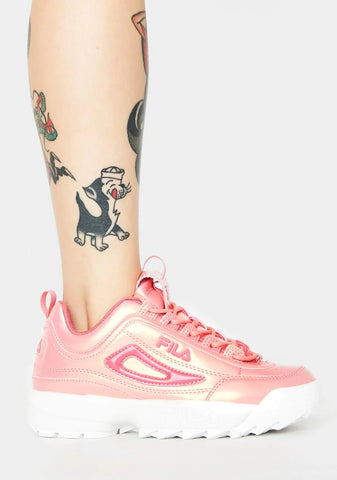 Pink Disruptor II Liquid Luster Sneakers