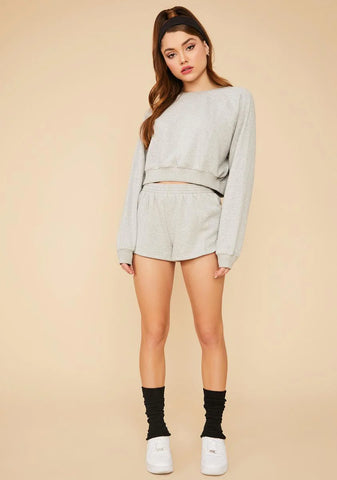 Slate Calling Crazy Cropped Crewneck Pullover