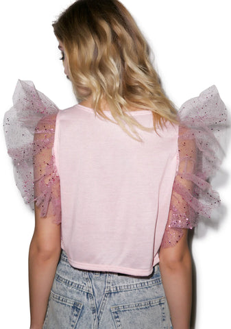 BB Twinkles Crop Tank - Pink