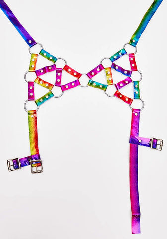 Rainbow Harness Bra Top
