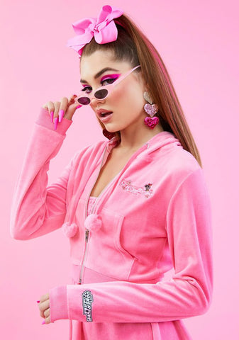 Awesome Blossom Velour Hoodie