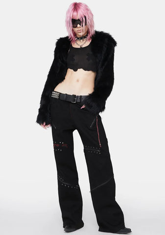 Stylish Punk Straight Pants