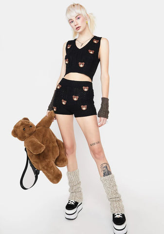 Teddy Time Knit Shorts