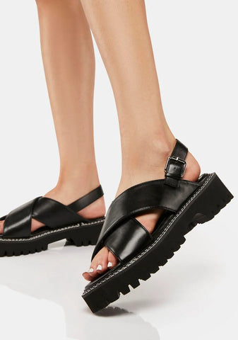 Black Jeremiah Gladiator Sandals