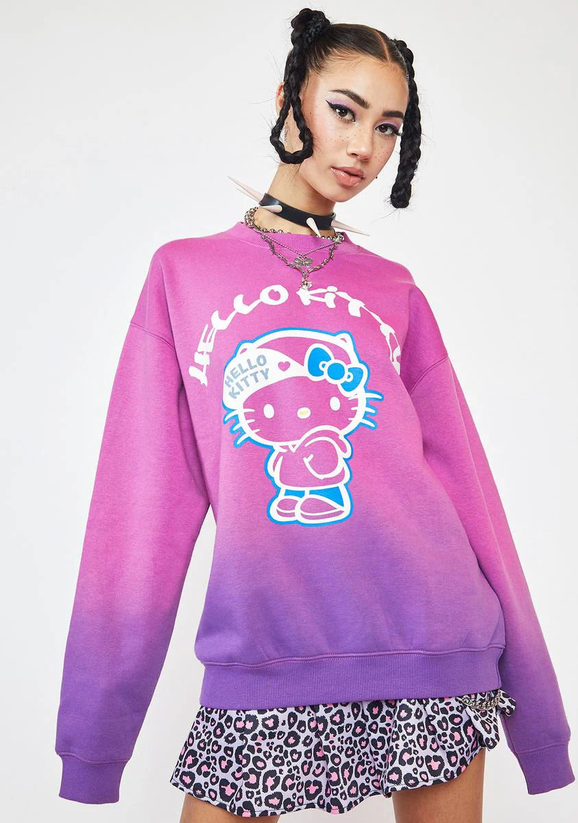 Hello Kitty Ombre Tie Dye Sweatshirt