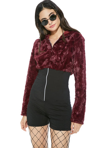 Cuddle Partner Fuzzy Jumpsuit