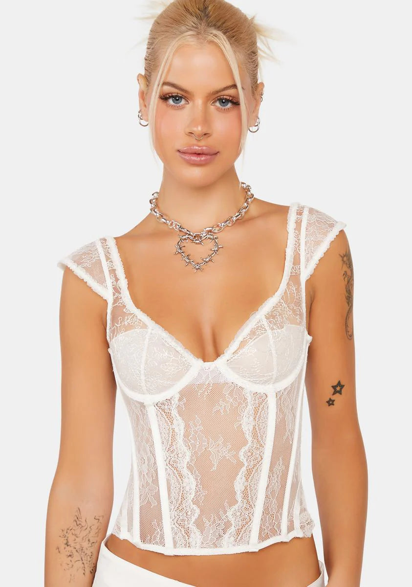 Some Like It Hot Lace Corset Top
