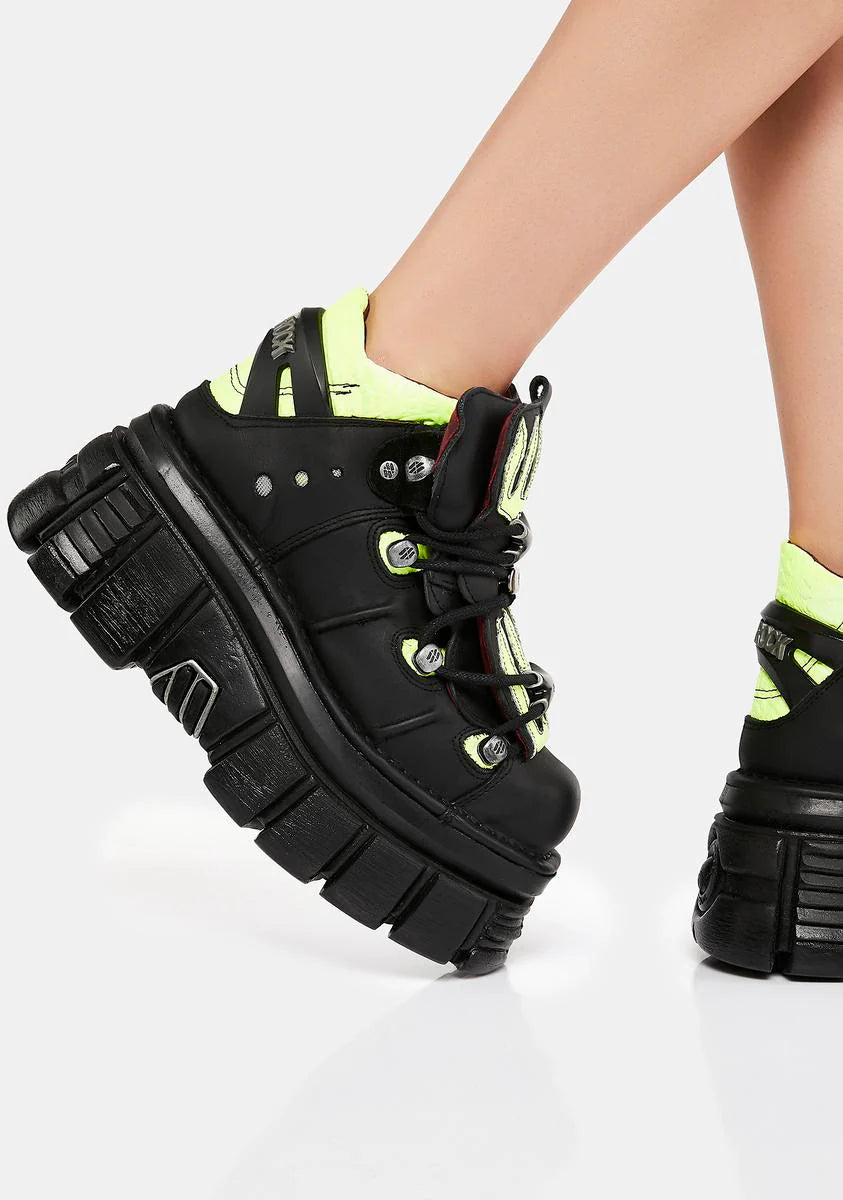 Neon Yellow M-Met011-C1 Ankle Boots