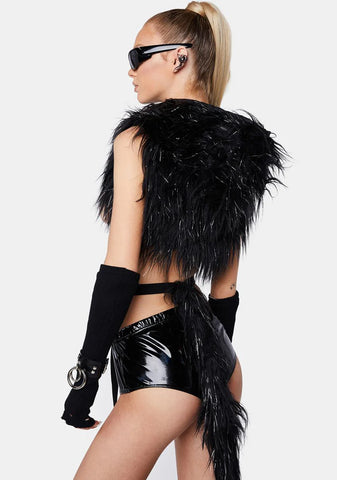 Techno Kitty Hoodie & Tail Set