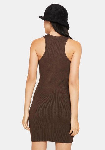Penny Not Likely Ribbed Knit Mini Dress