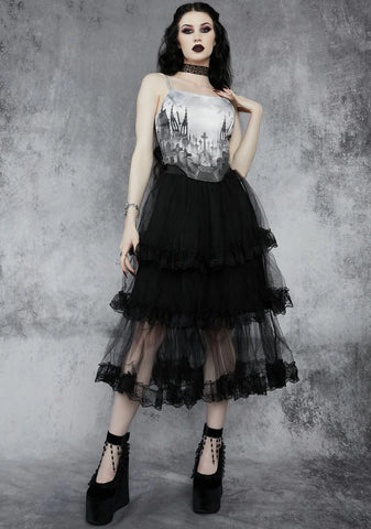 Losing Hope Tulle Midi Skirt