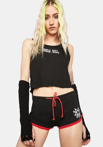 Hail Santa Graphic Booty Shorts