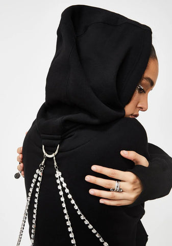 Icy N' Dangerous Rhinestone Chain Hoodie