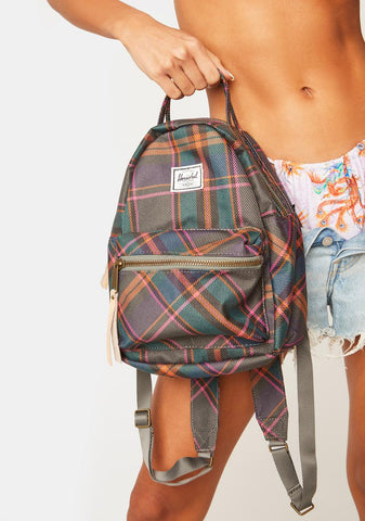 Pewter Plaid Nova Mini Backpack