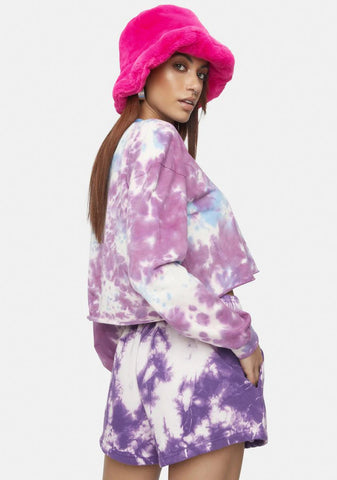 Purple Layla Tie Dye Shorts