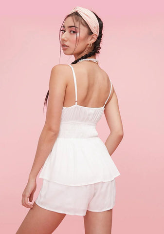 Peace & Quiet Smocked Romper