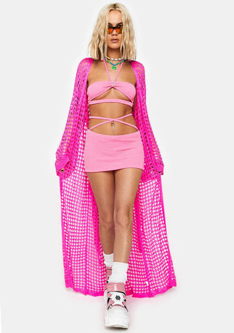 Sweet After Party Access Crochet Cardigan