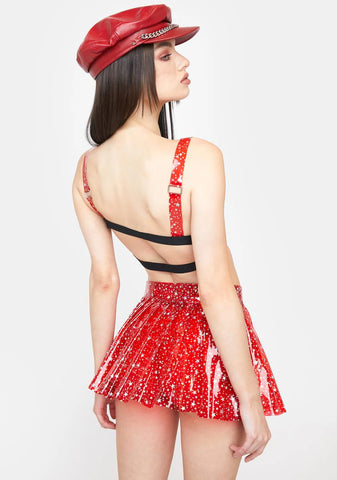 Fire Chasing Starlight Vinyl Bustier