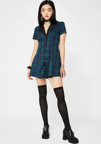 You Don't Exist Plaid Dress