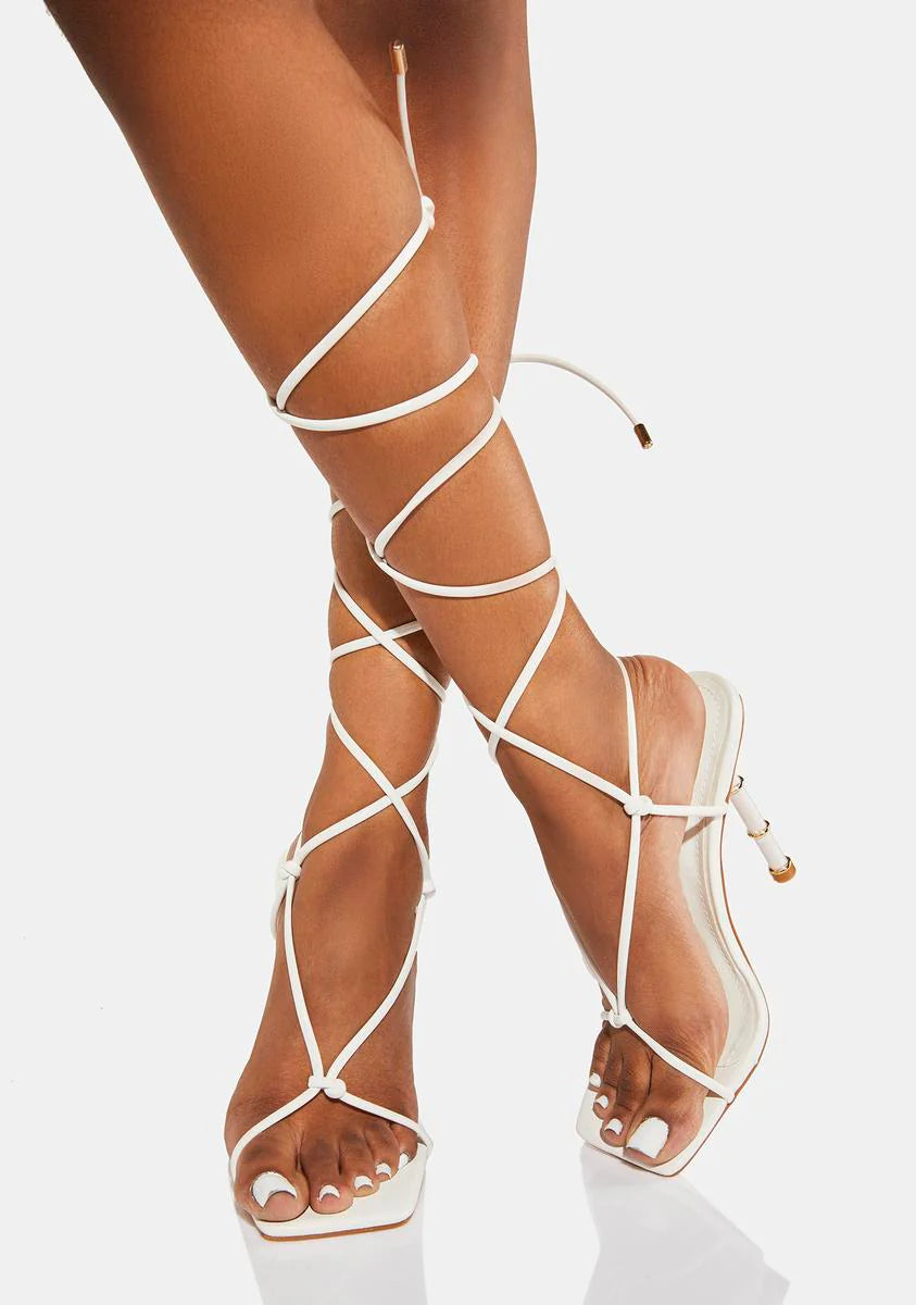 Bliss I'm Every Woman Lace Up Heels