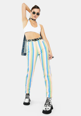 Pastel Stripe Mom Jeans