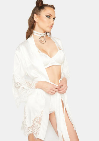 Icy Lay Me Down Satin Robe