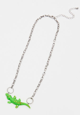 Crocodile Cutie Chain Necklace