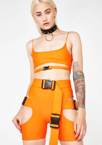 Agent Orange Buckle Shorts
