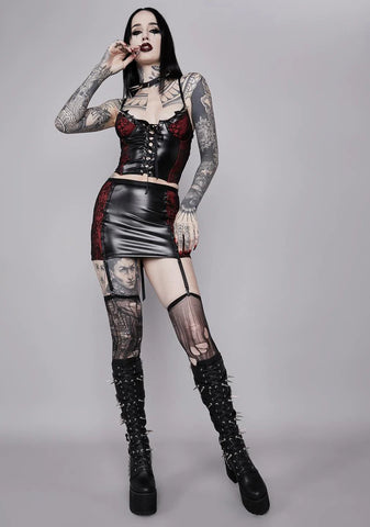 Steel Hearts Mini Skirt