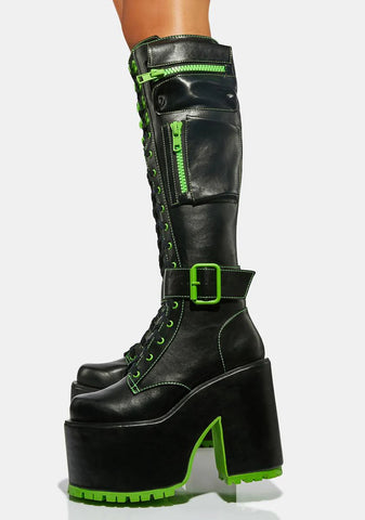 Toxic Obsidian Pocket 2.0 Platform Boots