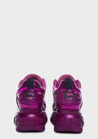 Metallic Purple Classic Low Sneakers