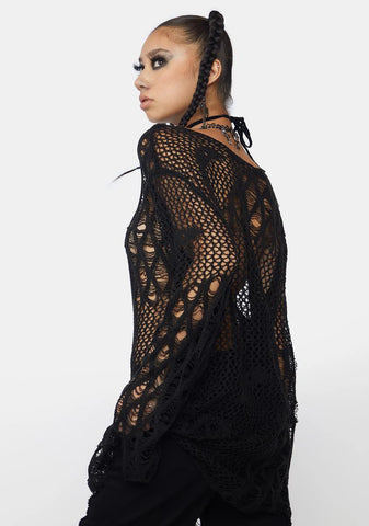 Irregular Hollow Sweater